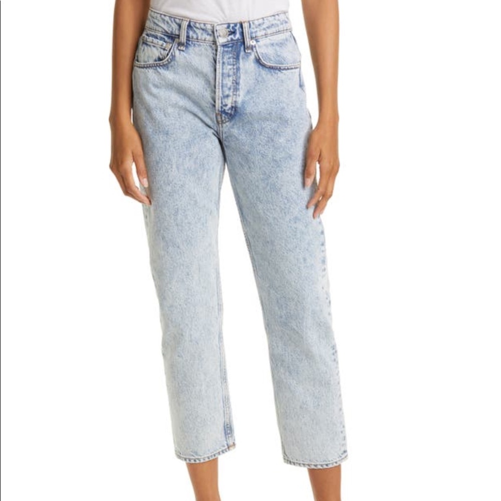 RAG & BONE Maya High Waist Ankle Slim Straight Leg Button Fly Jeans Size 28